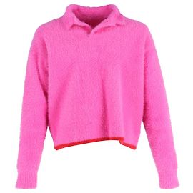 Jacquemus Neve Polo-Shirt aus rosa Polyamid Braun Pink
