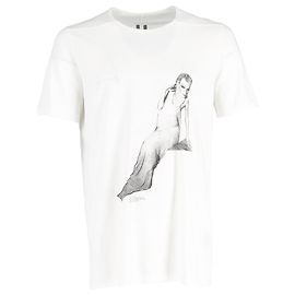 Camiseta gráfica Level DRKSHDW de Rick Owens en algodón blanco Blanco