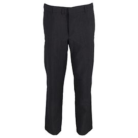Pantaloni a righe Saint Laurent in lana nera Nero