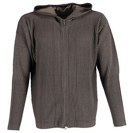 Sweat à capuche plissé Issey Miyake Homme Plissé Issey Miyake en polyester marron Marron Rouge