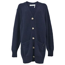 Chloé Cardigan à boutons V en cachemire bleu marine de Chloe Generous Bleu Bleu Marine