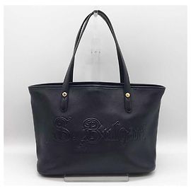 Autre Marque Bvlgari Leder Tote Bag Kollektion Schwarz Gebraucht Schwarz