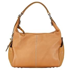 Tod's-Tod's Leather One Shoulder Bag Brown-Brown