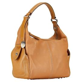 Tod's-Tod's Leather One Shoulder Bag Brown-Brown