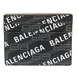 Balenciaga Leather Card Case Black