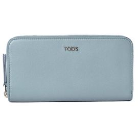 Tod's Leather Long Wallet Light Blue Blue