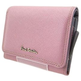 Cartera compacta de cuero Paul Smith Rosa