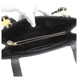 Versace-Versace Leather Sunburst Shoulder Bag Black-Black