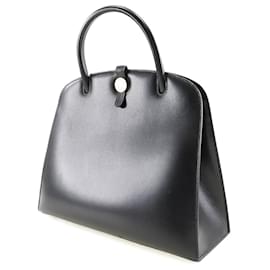 Hermès-Sac à main en cuir Hermes Box Dalvy MM en très bon état-Noir