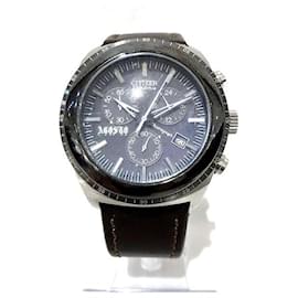 Autre Marque-Citizen Eco-Drive H500-K003512 Solar Watch Men's Stainless Steel and Leather 39.7mm in Good Condition-Other