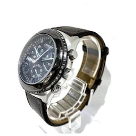 Autre Marque-Citizen Eco-Drive H500-K003512 Solar Watch Men's Stainless Steel and Leather 39.7mm in Good Condition-Other