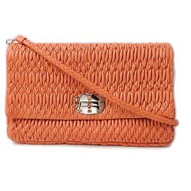 Miu Miu Nappa Leather 2way Shoulder/Clutch Bag RP0169 Orange