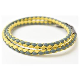 Tod's-Tod's Leather Bracelet Bangle Intrecciato-Green