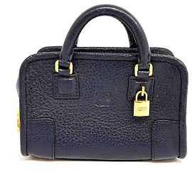 Loewe Micro Mini Amazona Handbag Navy Blue