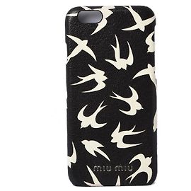 Miu Miu Leather iPhone 6/6s Case Black