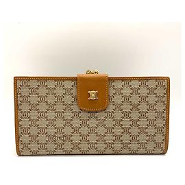 Céline Cartera larga Celine Triomphe beige marrón Beige