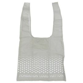 Louis Vuitton Eco Bag Nylon Polyester Dot Pattern Grey