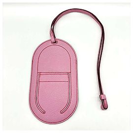Hermès Hermes Leather In-the-Loop To-Go Bag Charm Card Case Pink