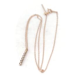 Autre Marque-Brown Diamond Necklace 0.30ct K18 Pink Gold in Great Condition-Other