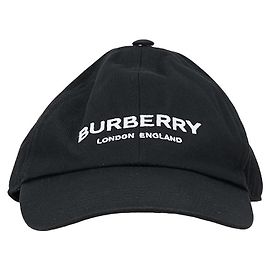 Burberry Logo Nylon Baseball Cap Black
