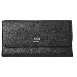 Tod's Leather Trifold Wallet Black/Pink Black