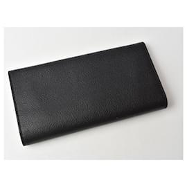 Tod's-Tod's Leather Trifold Wallet Black/Pink-Black