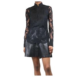 Ermanno Scervino Schwarze Spitzenbluse - Größe UK 8 Schwarz