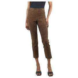 Vince Braune Wildleder-Leggings - Größe S Braun