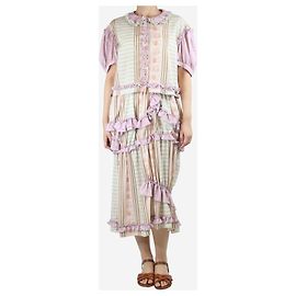 Simone Rocha Multi printed ruffled top and midi skirt set - size UK 10 Multiple colors