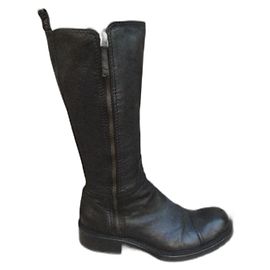 Botas Sartore de couro preto Preto