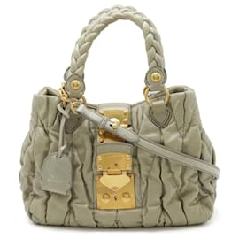 Miu Miu-Miu Miu Matelasse Gathered Handbag-Other