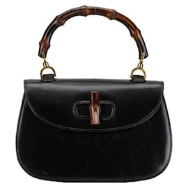 Gucci-Gucci Bamboo Handbag Shoulder Bag-Black