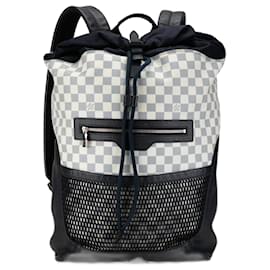 Louis Vuitton-Louis Vuitton Damier Chrono Matchpoint Backpack-White,Navy blue