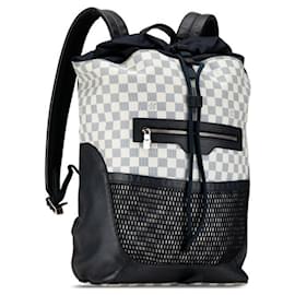 Louis Vuitton-Louis Vuitton Damier Chrono Matchpoint Backpack-White,Navy blue