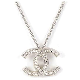 Chanel-Chanel Coco Mark Necklace-Silvery