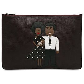Clutch Rojo DG Familia Dolce & Gabbana Roja Burdeos