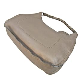 Fendi-Sac à bandoulière en cuir pour femme Fendi Selleria 8BR582-Doré