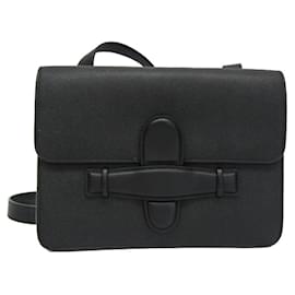 Céline-Bolsa de ombro de couro feminino Celine 176413ZRA-Preto