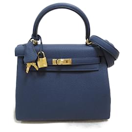 Hermès-Hermès Kelly 25-Navy blue