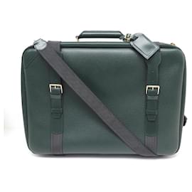 Louis Vuitton-LOUIS VUITTON SATELLITE 55 TRAVEL BAG IN GREEN TAIGA LEATHER-Green