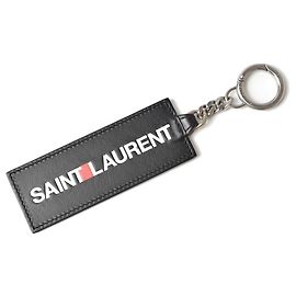 Chaveiro de couro de bezerro Yves Saint Laurent Preto Preto
