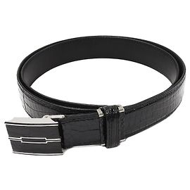 Autre Marque Crocodile Belt Black