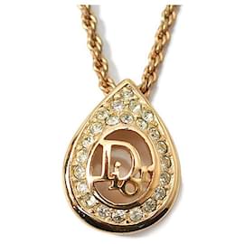 Collana con motivo a goccia vintage Christian Dior D'oro