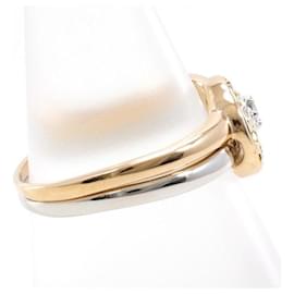 Autre Marque-Star Jewelry PT900 K18PG Diamond Ring Size 14 in Great Condition-Other