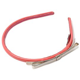 Tiara de esmalte Miu Miu prateada Rosa