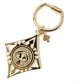 Chloé Chloe Brass Diamond Keychain Light Gold Golden