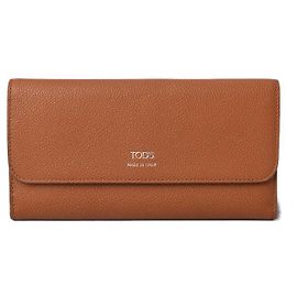 Portefeuille en cuir trifold Tod's marron/orange Marron