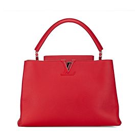 Borsa Louis Vuitton Capucines MM Rosso