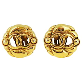 Chanel-Chanel Gold Plated Clip Earrings-Other