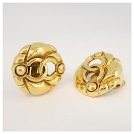 Chanel-Chanel Gold Plated Clip Earrings-Other